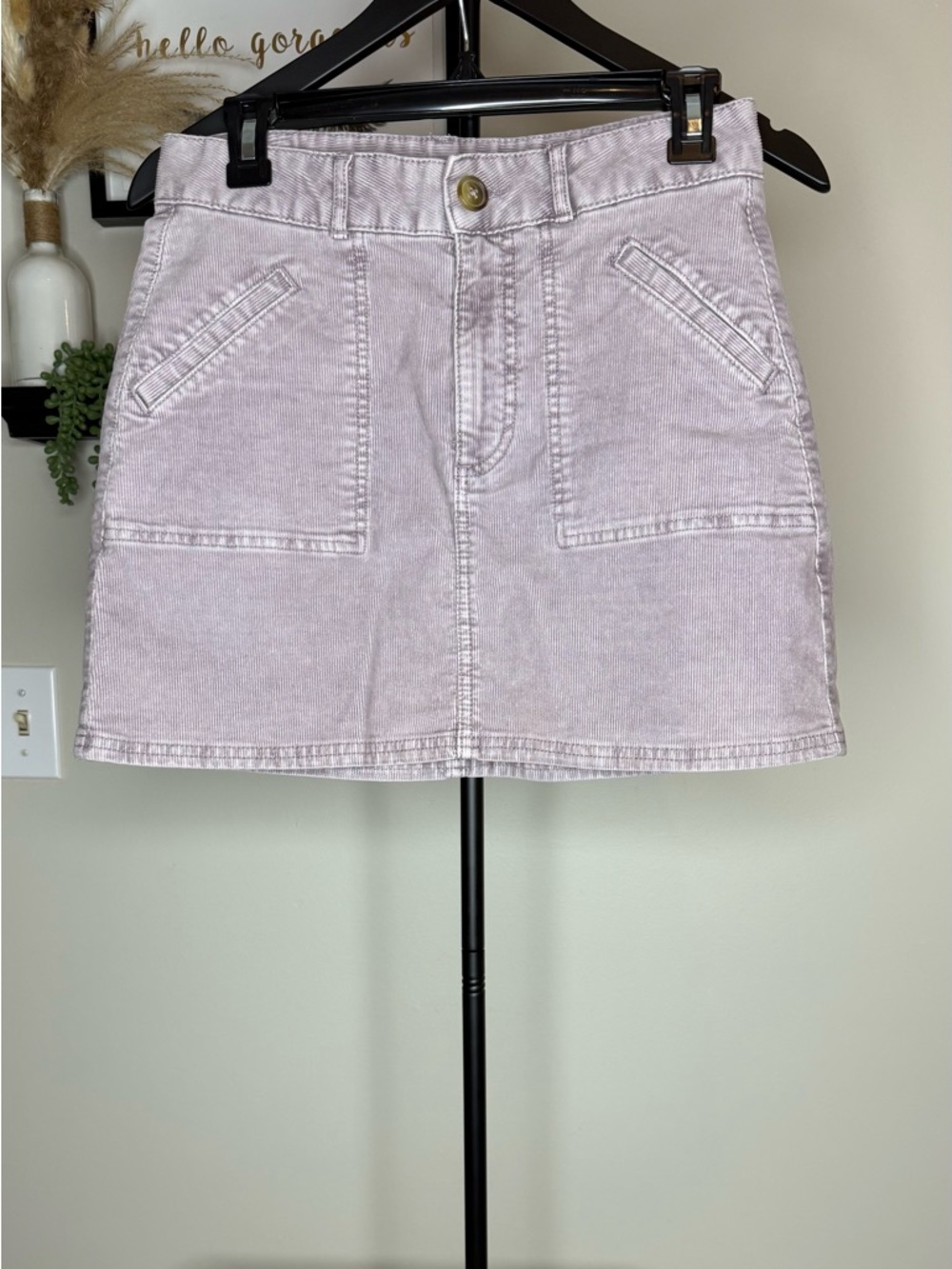American Eagle Outfitters Lavender Corduroy Mini Skirt